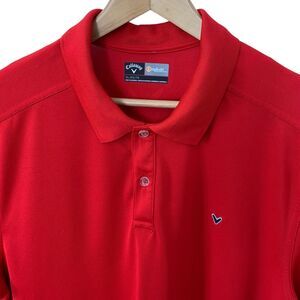 Callaway Shirt Mens Size XL Golf Polo Opti-dri Red Wicking Lightweight
